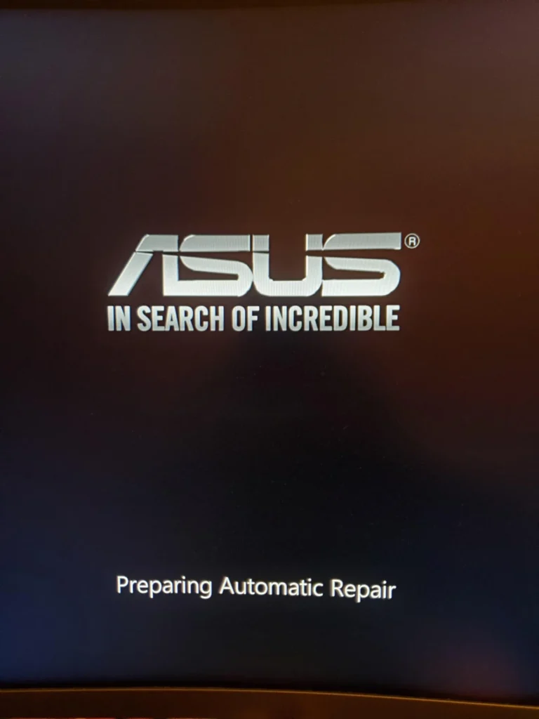 Préparation réparation automatique Asus