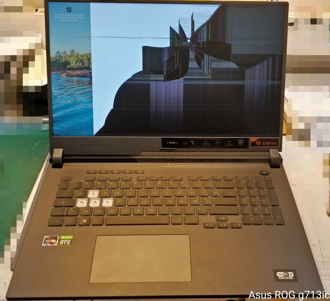 Home réparatin écran asus rog 17