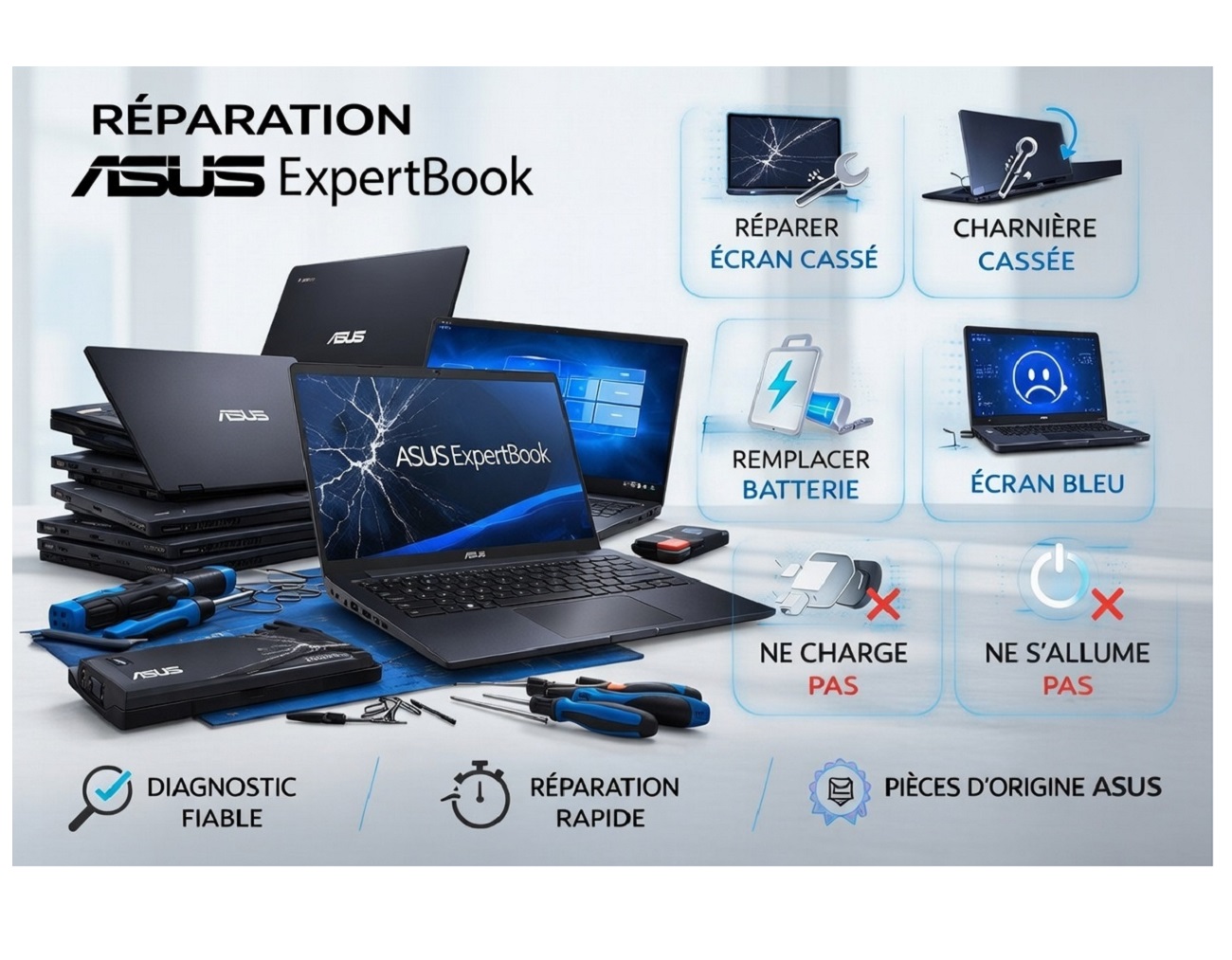 réparation asus expertbook atelier paris