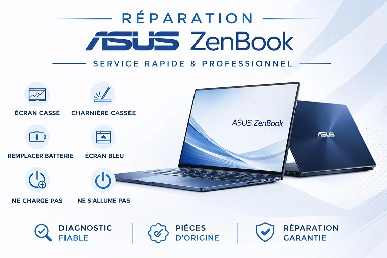 Réparation Asus Zenoobk à Paris